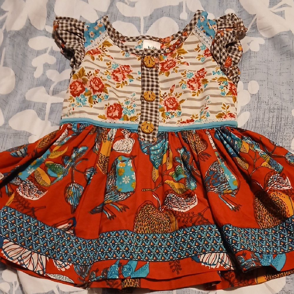Wildflowers Checkered Floral Dress